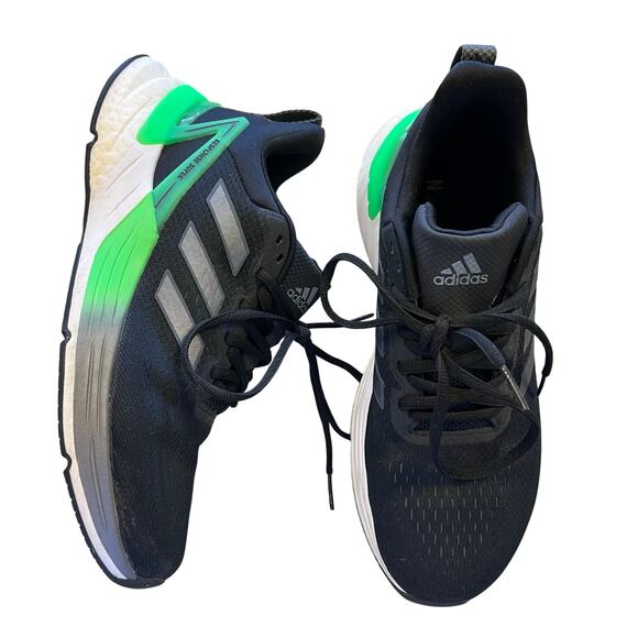 Adidas Response Super 2.0 Black + Green Running Sneakers Men\'s Size 8 main image 4